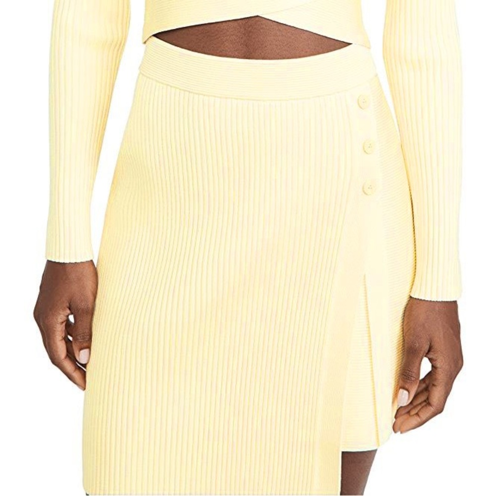 Jonathan Simkhai Compact Rib Knit Mini Skirt
Size: S
Color: Light Yellow